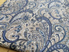 Cotton Fabric - Copen Blue & Ivory Paisley Print - Craft Dress Fabric Material