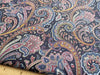 Cotton Fabric - Navy Blue & Pink Paisley Print - Craft Dress Fabric Material