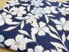 Cotton Fabric - Navy Blue & White Floral Print - Craft Dress Fabric Material