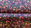 Floral Fabric ~ Ditsy Floral Print ~Pink Yellow Navy ~ 100% Cotton Poplin Fabric