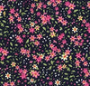 Floral Fabric ~ Ditsy Floral Print ~Pink Yellow Navy ~ 100% Cotton Poplin Fabric