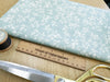 Cotton Fabric - Sage Green & White Floral - Quilting Craft Fabric Material