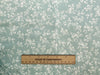 Cotton Fabric - Sage Green & White Floral - Quilting Craft Fabric Material