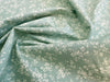 Cotton Fabric - Sage Green & White Floral - Quilting Craft Fabric Material