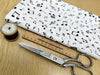 Cotton Fabric - Black Music Notes on Ivory - Quilting Craft Fabric Material