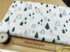 Christmas Fabric - Green & Gold Christmas Trees & Stars on Cream