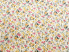 Cotton Fabric - Pretty Yellow & Pink Ditsy Floral Print