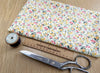 Cotton Fabric - Pretty Yellow & Pink Ditsy Floral Print