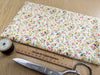 Cotton Fabric - Pretty Yellow & Pink Ditsy Floral Print