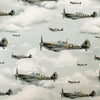 Cotton Fabric - Spitfires Vintage Flying Planes - Craft Dress Fabric Material