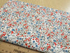 Cotton Fabric - Blue & Red Ditsy Floral on Cream