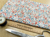 Cotton Fabric - Blue & Red Ditsy Floral on Cream