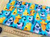 Cotton Fabric - Happy Dogs on Blue