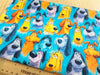 Cotton Fabric - Happy Dogs on Blue