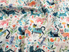 Cotton Fabric - Cute Cats & Pretty Flowers