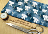 Cotton Fabric - Cute Baby Elephants on Navy Blue - Craft Dress Fabric Material