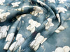 Cotton Fabric - Cute Baby Elephants on Navy Blue - Craft Dress Fabric Material