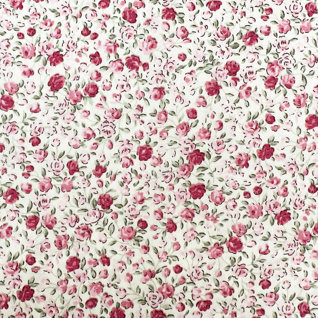 Cotton Fabric - Pretty Rose Pink Ditsy Floral - Craft Fabric Material