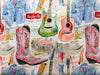 Cotton Fabric - Nashville Country Music Print