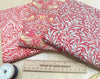Fat Quarter Bundle - William Morris- Crimson Red- Bird floral Print Craft Fabric Material