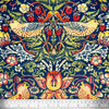 Upholstery Fabric - Heavy Weight Super Soft Plush Velvet - William Morris Strawberry Thief Navy Blue