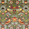 Upholstery Fabric - Heavy Weight Super Soft Plush Velvet - William Morris Strawberry Thief Grey