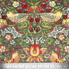 Upholstery Fabric - Heavy Weight Super Soft Plush Velvet - William Morris Strawberry Thief Grey