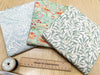 Fat Quarter Bundle - William Morris- Duck Egg Blue- Bird floral Print Craft Fabric Material