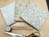 Fat Quarter Bundle - William Morris- Duck Egg Blue- Bird floral Print Craft Fabric Material
