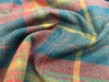 Upholstery Fabric Grampian Faux Wool Green & Orange Tartan Check Curtain Fabric
