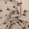 Upholstery Fabric - Cotton Rich Linen Look Material - Honey Bees