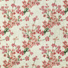 Upholstery Fabric - Cherry Blossom Floral Leaf Craft Cotton Rich Linen Look Material