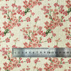 Upholstery Fabric - Cherry Blossom Floral Leaf Craft Cotton Rich Linen Look Material