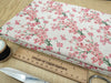 Upholstery Fabric - Cherry Blossom Floral Leaf Craft Cotton Rich Linen Look Material