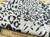 Linen Look Canvas Fabric - Animal Leopard Print - Upholstery Cushion Curtain Craft Fabric