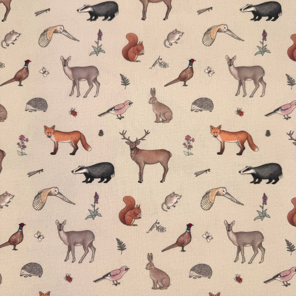 Furnishing Fabric - Forest Friends Linen - Emma Lawrence Designs