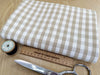 Upholstery Fabric - Romo Natural Beige & White Gingham Cotton Canvas Curtain Cushion Blind Fabric
