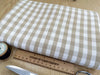 Upholstery Fabric - Romo Natural Beige & White Gingham Cotton Canvas Curtain Cushion Blind Fabric