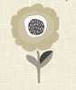 Half Panama Cotton - Elsa Natural Daisy Floral Print - Craft Upholstery Fabric