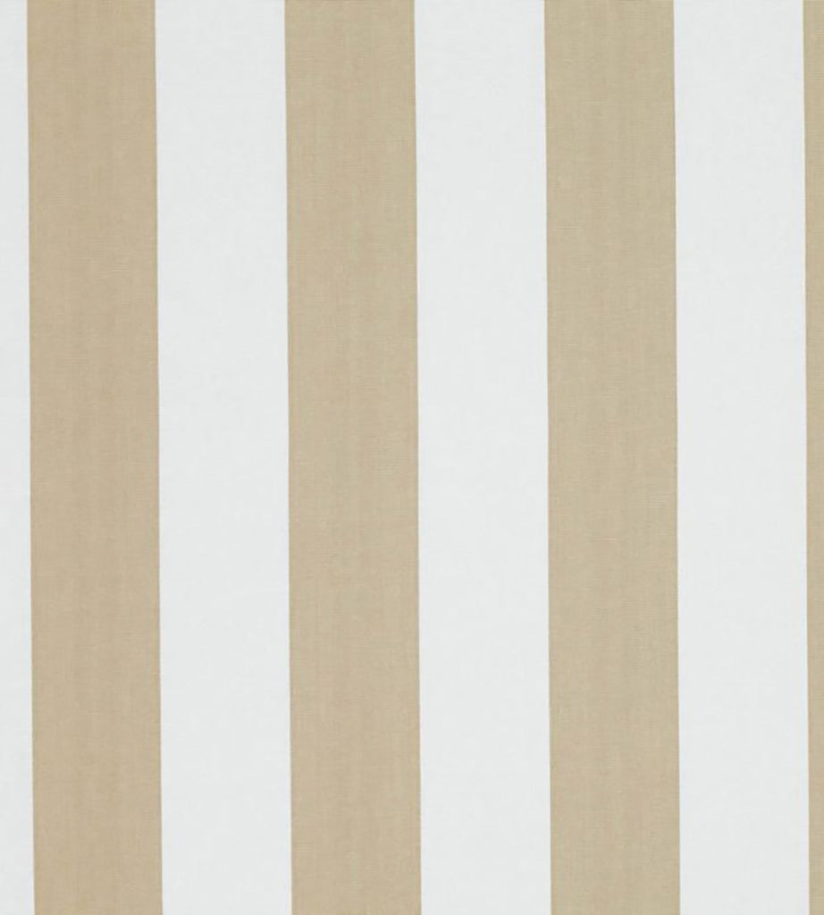 Upholstery Fabric - Romo Natural Beige & White Stripe Cotton Canvas Curtain Cushion Blind Fabric