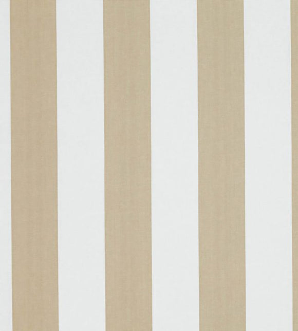 Upholstery Fabric - Romo Natural Beige & White Stripe Cotton Canvas Curtain Cushion Blind Fabric