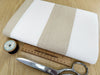 Upholstery Fabric - Romo Natural Beige & White Stripe Cotton Canvas Curtain Cushion Blind Fabric