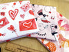 Fat Quarter Fabric Bundle - Love Hearts Pink & Red Valentines Mix - 3 Piece Bundle