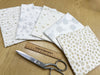 Fat Quarter Bundle - White Gold & Silver Glitter Stars Snowflakes & Baubles Christmas Mix Bunting Craft Fabric