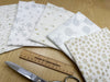 Fat Quarter Bundle - White Gold & Silver Glitter Stars Snowflakes & Baubles Christmas Mix Bunting Craft Fabric