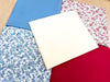 Fat Quarter Bundle - Pretty Burgundy & Blue Ditsy Floral Mix Bunting Craft Fabric