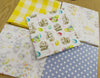 Easter Fabric Bundle - Cute Easter Bunny Blue & Yellow Fabric Mix