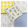 Easter Fabric Bundle - Cute Easter Bunny Blue & Yellow Fabric Mix