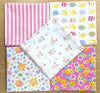 Fat Quarter Bundle - Cute Easter Bunny Pink Spring Floral Fabric Mix