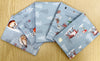 Fat Quarter Bundle - Winter Moon - Grey Christmas Robin Hare Owl Stag Fabric